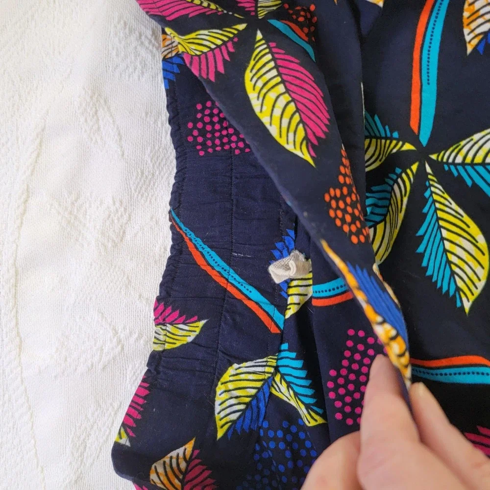 Crowned Free Ignite Skirt African Print‎ Hi-Low Skirt Pockets Tanzania L XL